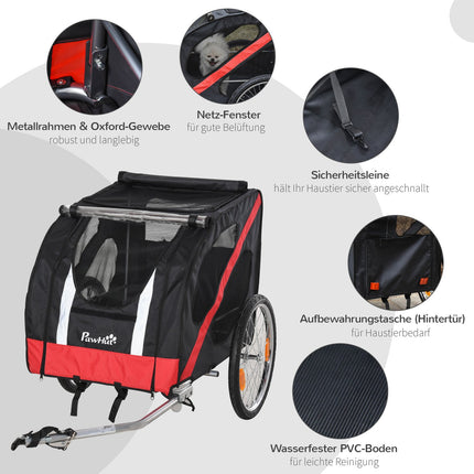 Heavy Duty All-Terrain Dog Bike Trailer, Weatherproof