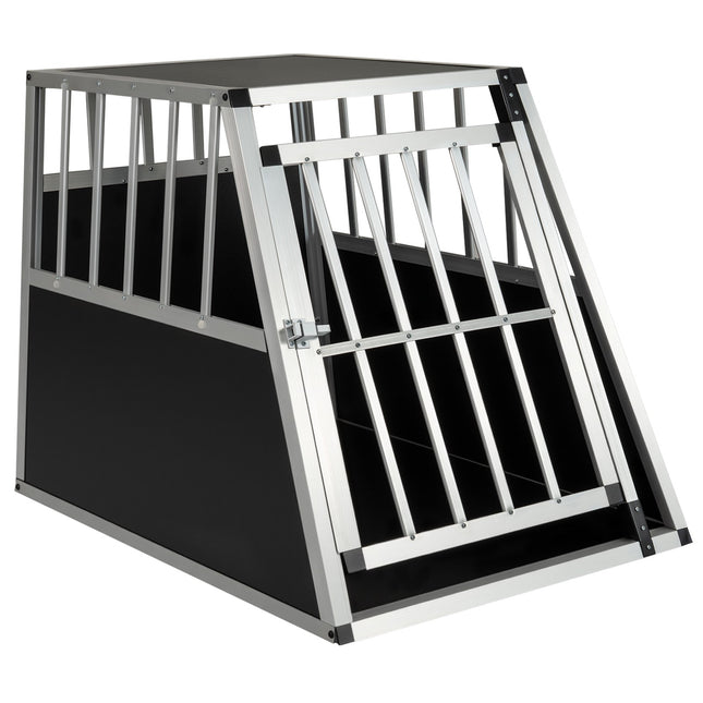 Dog Transport Box with Lockable Door & Divider, 91x65x69.5 cm