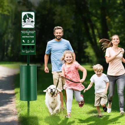 Dog Waste Station, 11.5 Gallon Bin, Dispenser, 600 Bags