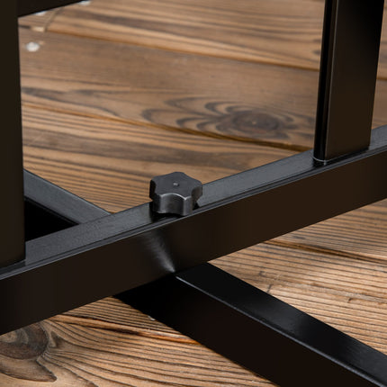 Folding wooden dog gate with rubber feet, 181x35x76 cm