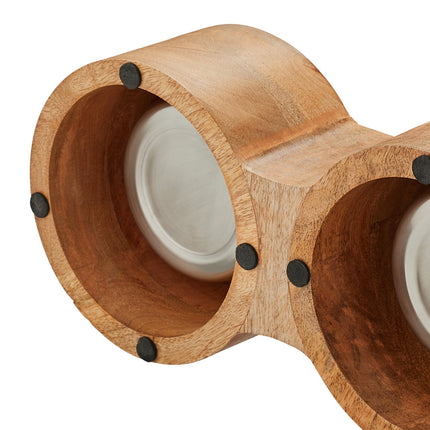Dog bowl bar with 2 bowls