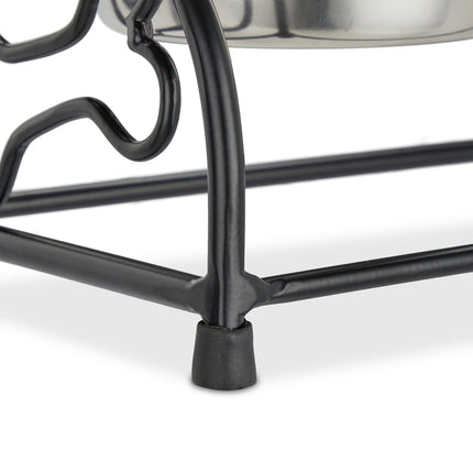 Dog bowl set with holder