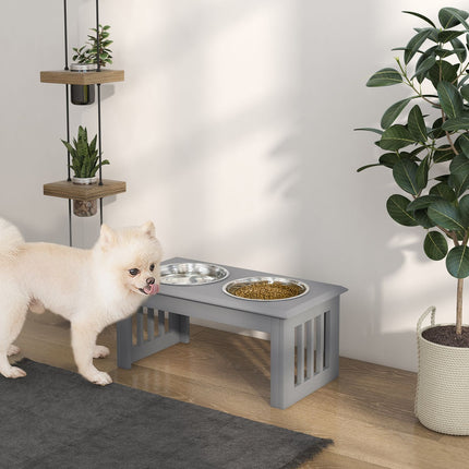 Raised pet bowls, stainless steel, easy to clean, 2L capacity