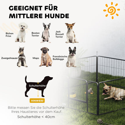 Dog Fence, 6-Panel Steel, Foldable, Indoor/Outdoor