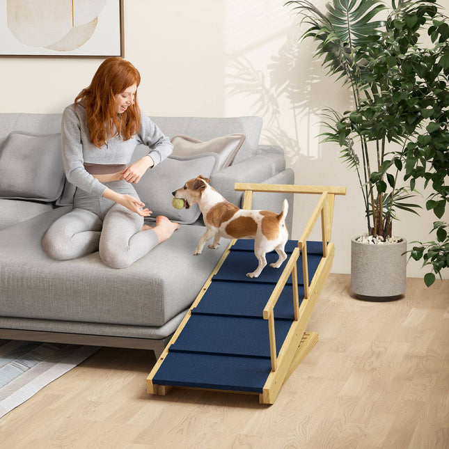 Collapsible dog ramp with rails, non-slip, up to 40 kg