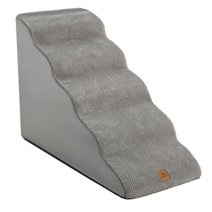 Dog stairs 5 steps non-slip dog steps made of gray foam