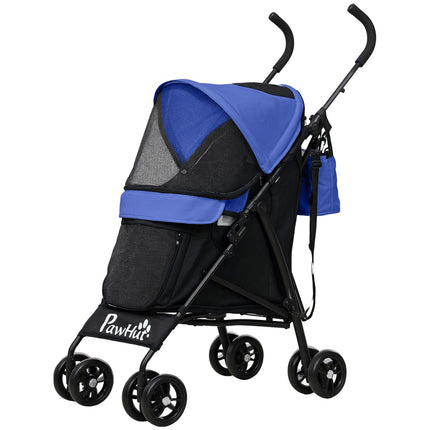 Collapsible pet cart for dogs and cats up to 4 kg, net and storage