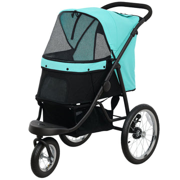 Dog stroller Jogger, foldable, for pets up to 10 kg, turquoise