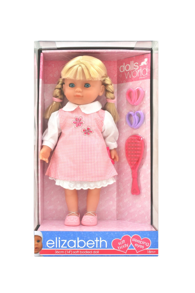 Doll Elizabeth, 36 cm, Realistic Features, Collectible Design