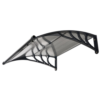 Door Awning Canopy, 38 x 40 in Polycarbonate, Smoky Gray