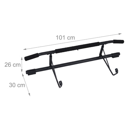 Door-Frame Pull-Up Bar, Non-Slip Foam Grips, 150kg Max Load