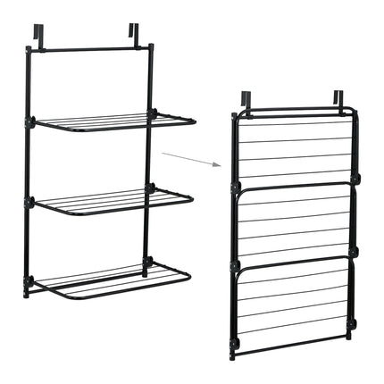 Door Hanging Laundry Drying Rack, Foldable Iron Design