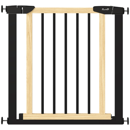 Dog gate with automatic closing door, 75-82 cm, no drill