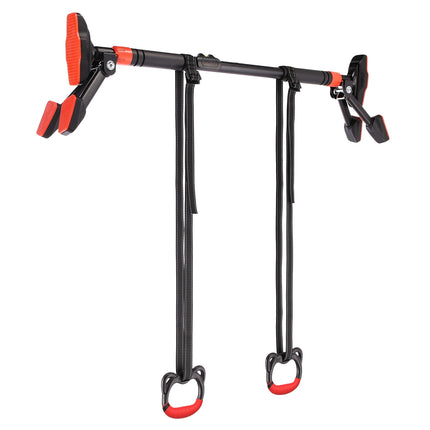 Door Pull-Up Bar with Rings, Adjustable Fitness Equipment