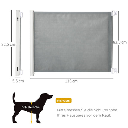 Retractable door safety gate for dogs, 115x82.5cm Barrier