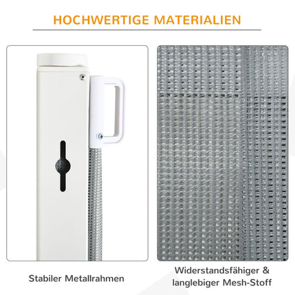 Retractable door safety gate for dogs, 115x82.5cm Barrier