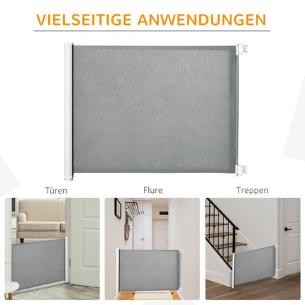 Retractable door safety gate for dogs, 115x82.5cm Barrier