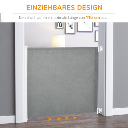 Retractable door safety gate for dogs, 115x82.5cm Barrier