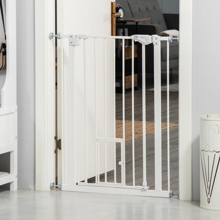 Gate for dogs and babies - no drill, automatic closing, 74-80 cm
