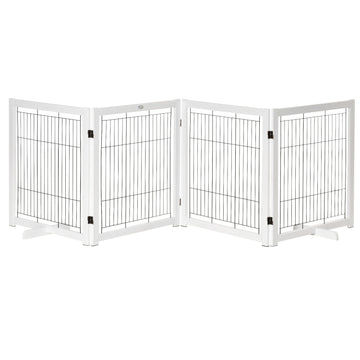 Dog gate - Wooden, folding, two-way, 305 x 35.5 x 82 cm
