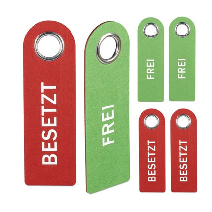 Door Sign Occupied Free Set of 6