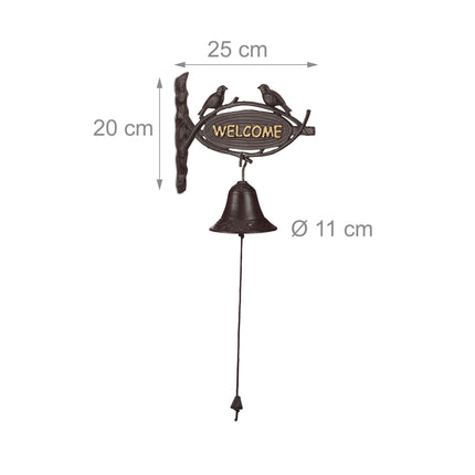 Door bell cast iron WELCOME