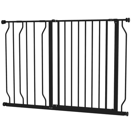 Adjustable Dog Gate, No Drilling, Two Way Opening, Black