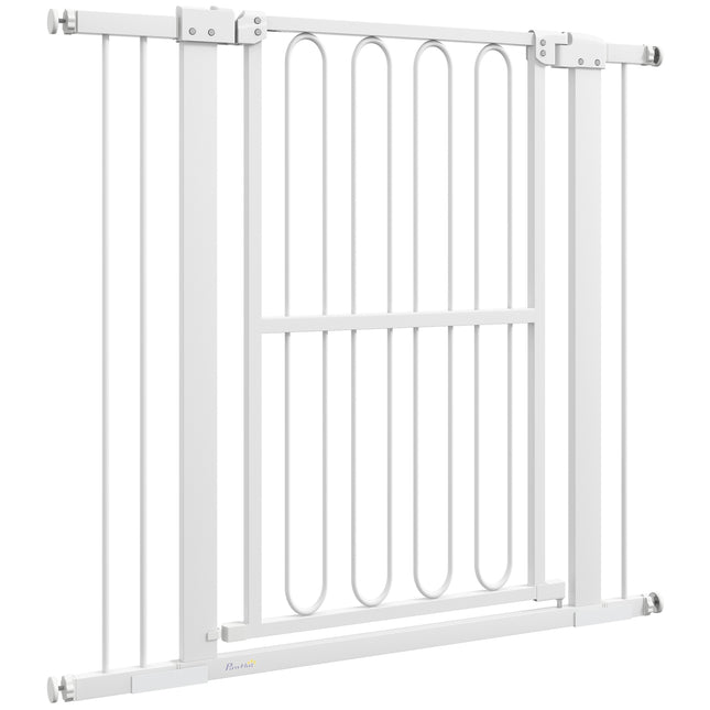 Dog Door Gate, 76-104 cm, No-Drill, Lockable, Steel