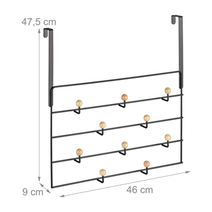 Door hanger with 10 hooks