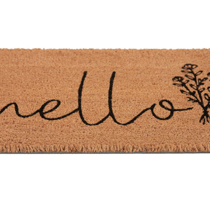 Doormat "Hello" in coconut