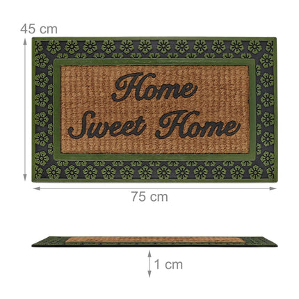 Door mat "Home Sweet Home" rubber coconut