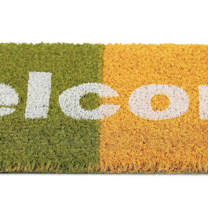 Doormat "Welcome" with rainbow and coconut