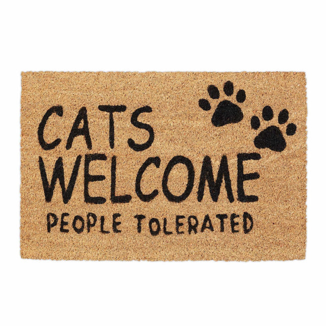 Door mat coconut fiber Cats Welcome