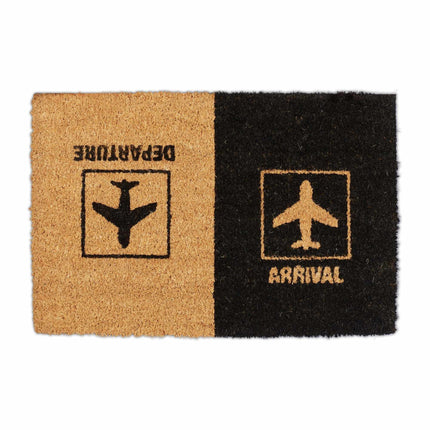 Doormat coconut fiber "Departure/Arrival"