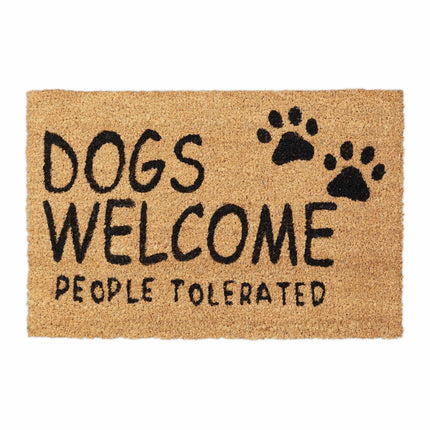 Door mat coconut fiber Dogs Welcome