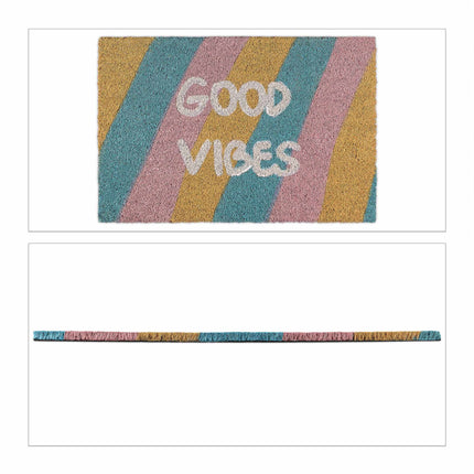 Door mat coconut fiber "Good vibes"