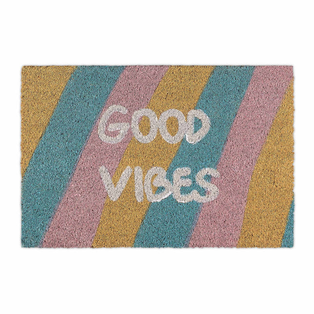 Door mat coconut fiber "Good vibes"