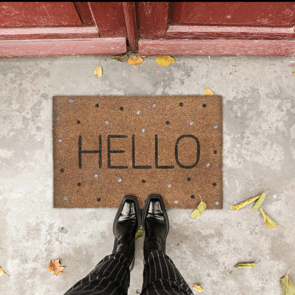 Door mat coconut fiber "Hello"