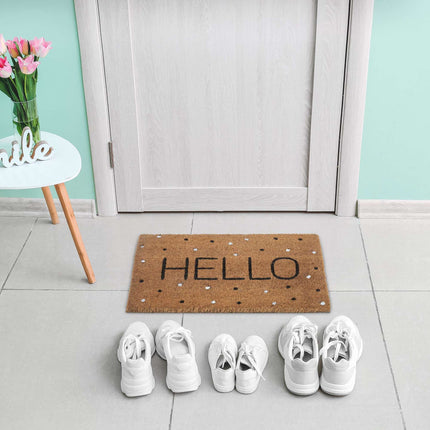Door mat coconut fiber "Hello"