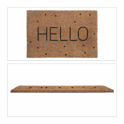 Door mat coconut fiber "Hello"