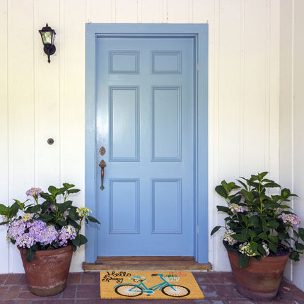 Door mat coconut fiber "Hello Spring"