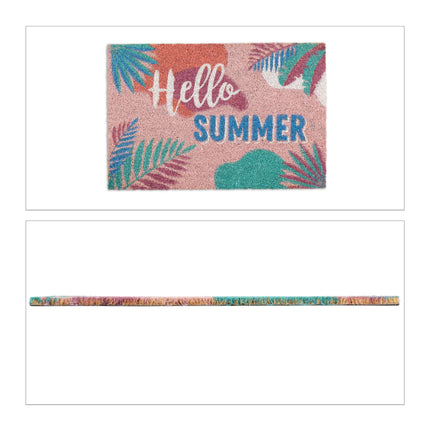 Door mat coconut fiber "Hello summer"
