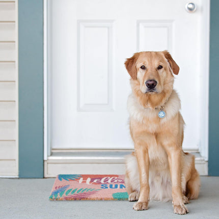 Door mat coconut fiber "Hello summer"