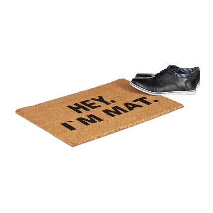 Doormat coconut fiber "Hey. I'm Food”