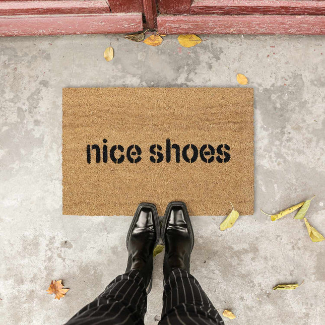Door mat coconut fiber "Nice shoes"