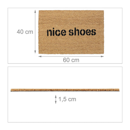 Door mat coconut fiber "Nice shoes"