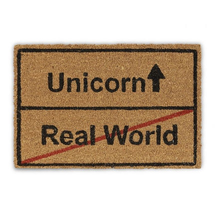 Door mat coconut fiber Unicorn/Real World