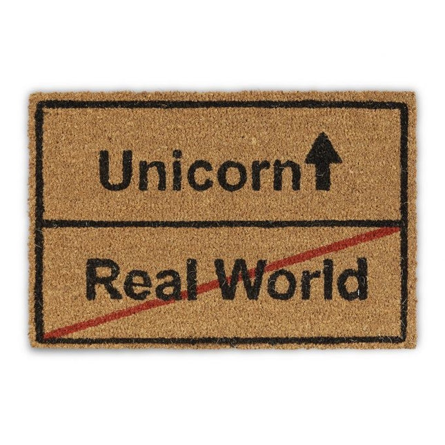Door mat coconut fiber Unicorn/Real World