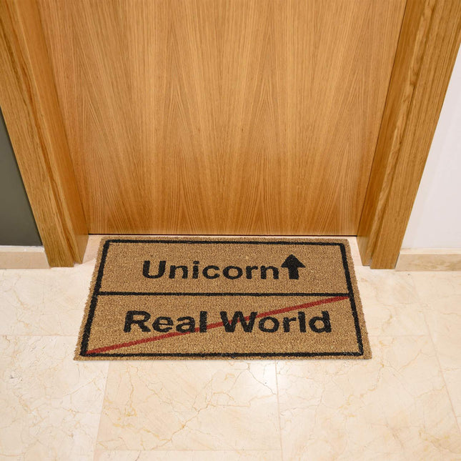 Door mat coconut fiber Unicorn/Real World