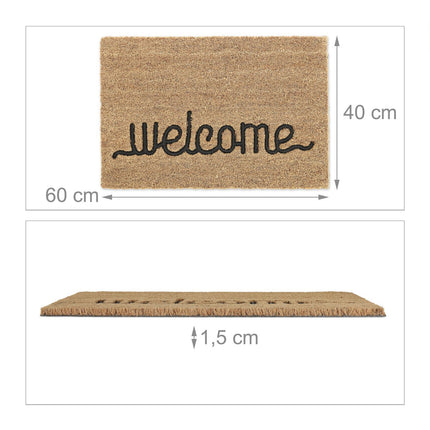 Door mat coconut fiber "Welcome"
